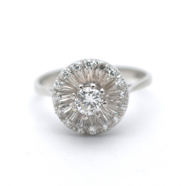 Brillant Ring 750 Gold 0,55 Ct Diamant 18 Kt Weißgold Wert 2400,-