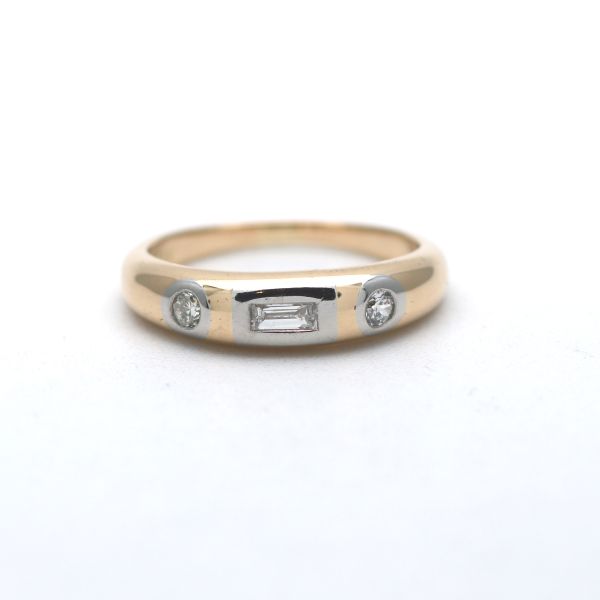Brillant Ring Platin 950 Diamant Gelbgold 750 Gold 18 Kt Wert 1200,-