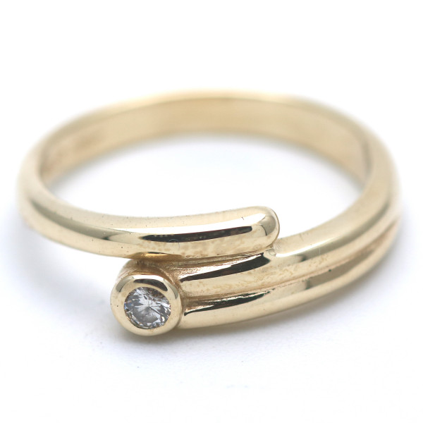 Solitär Brillant Ring 585 Gold Diamant 14 Kt Gelbgold Wert 630,-