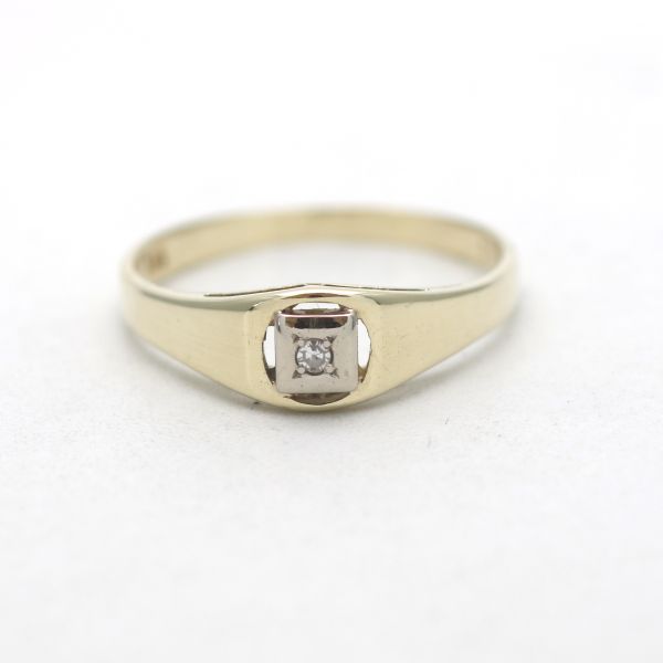 Solitär Diamant Ring 585 Gold 14 Kt Gelbgold Wert 320,-
