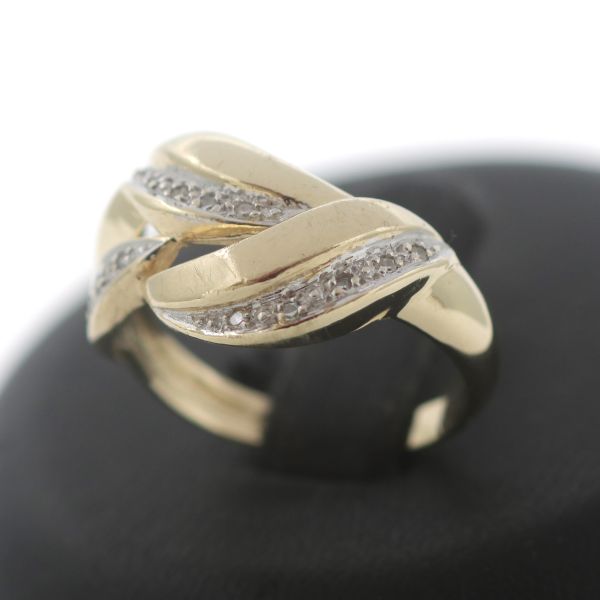 Diamant Ring 585 Gold 14 Kt Bicolor Wert 520,-