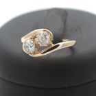 0,90 Ct Diamant Ring 585 Gold 14 Kt Gelbgold Altschliff Goldring Wert 2800,-