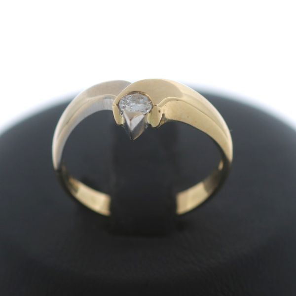Solitär 0,15 Ct Ring 585 Gold Brillant Diamant 14 Kt Gelbgold Wert 750,-