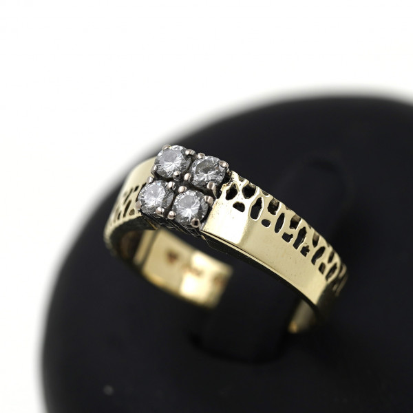 Brillant Ring 0,40 CT 585 Gold 14 Kt Gelbgold Diamant Wert 1250,-