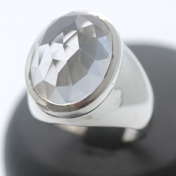 Ring 925 Sterling Silber mit Bergkristal