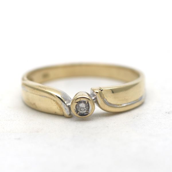 Solitär Diamant Ring 750 Gold 18 Kt Gelbgold Brillant Goldring Wert 700,-