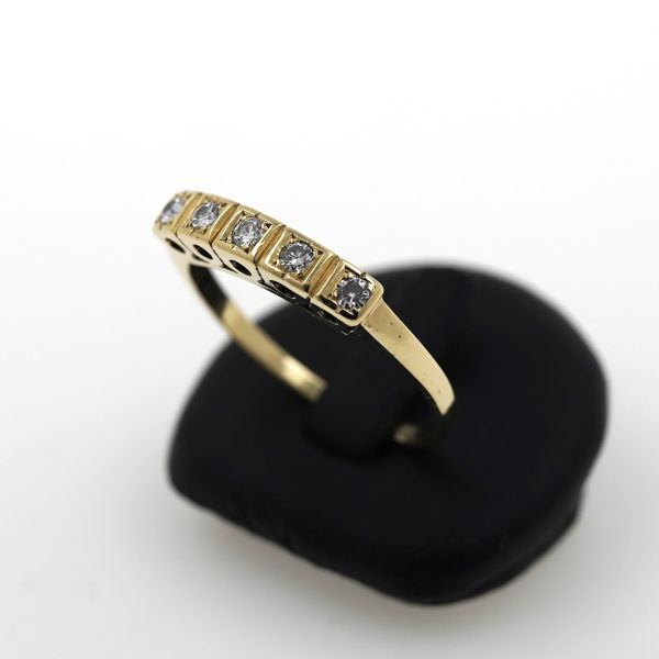 Diamant Brillant 0,25 CT Ring 585 Gold 14 Kt Gelbgold Wert 780,-