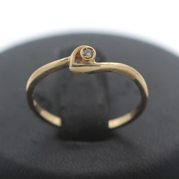 Solitär Brillant Gold Ring 750er 18 Kt Diamant 0,01 Ct Wert 280,-