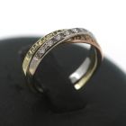 Tricolor Brillant Gold Ring 585 14 Kt 0,20 Ct Roségold Dreierring Wert 750,-