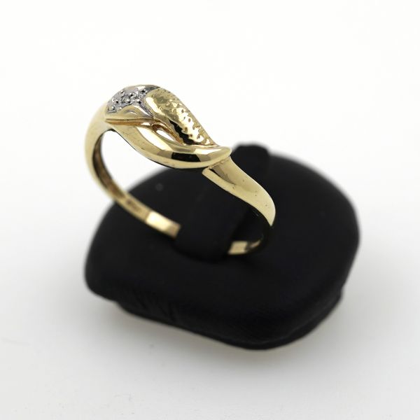 Diamant Schlangen Ring 333 Gold 8 Kt Gelbgold Wert 220,-