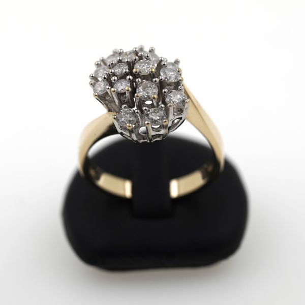 1,0 Ct Brillant Ring 585 Gold Diamant 14 Kt Bicolor Wert 2200,-