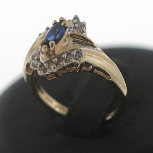 Diamant Saphir Ring 417 Gold 10 Kt Gelbgold Edelstein Wert 890,-