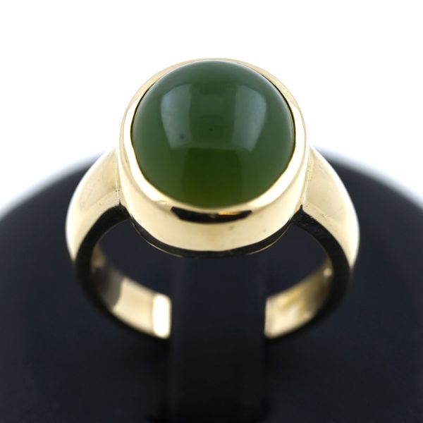 Jade Ring 585 Gold 14 Kt Gelbgold Edelstein Wert 1400,-
