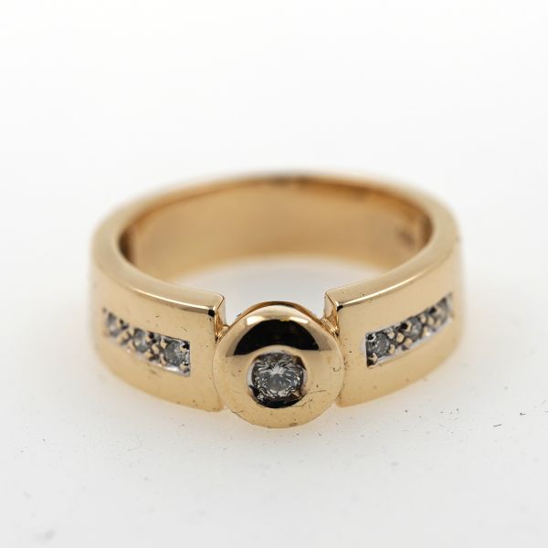 Brillant Ring 585 Gold 14 Kt Gelbgold Diamant Wert 900,-