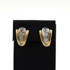 Brillant Ohrringe 750 Gold 0,25 Ct Ohrclips Diamant Bicolor 18 kt Wert 1500,-