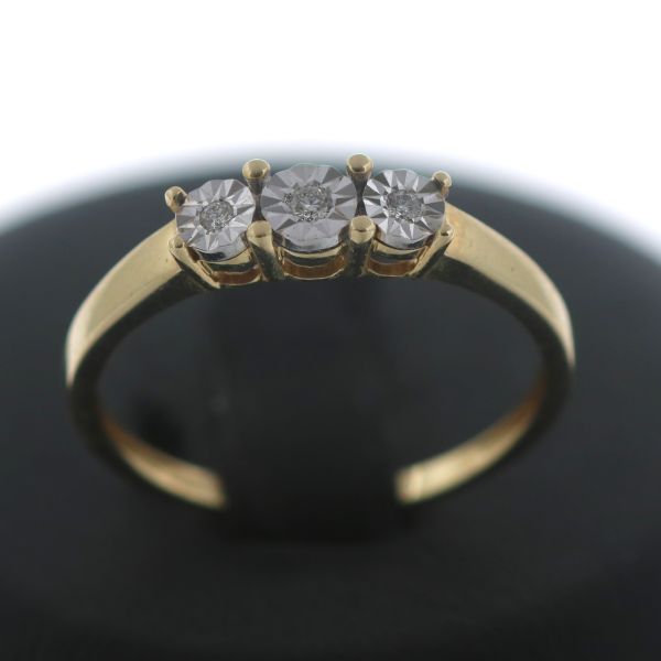 Ring 585 Gold Brillant Diamant 14 Kt Gelbgold Wert 330,-