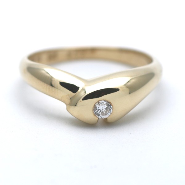 Solitär Diamant Ring 585 Gold 14 Kt Gelbgold Wert 480,-