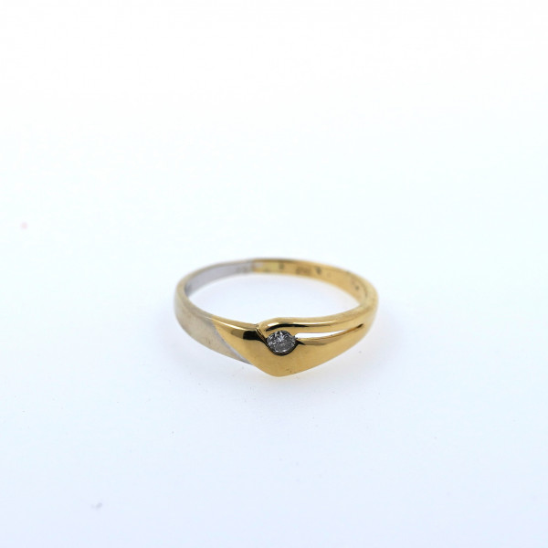 Solitär Brillant Ring 750 Gold Diamant 18 Kt Gelbgold Wert 520,-