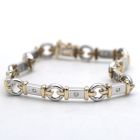 Armband 585 Gold 14 Karat Bicolor Diamant 0,20 CT Brillant 18 cm Wert 2390,-