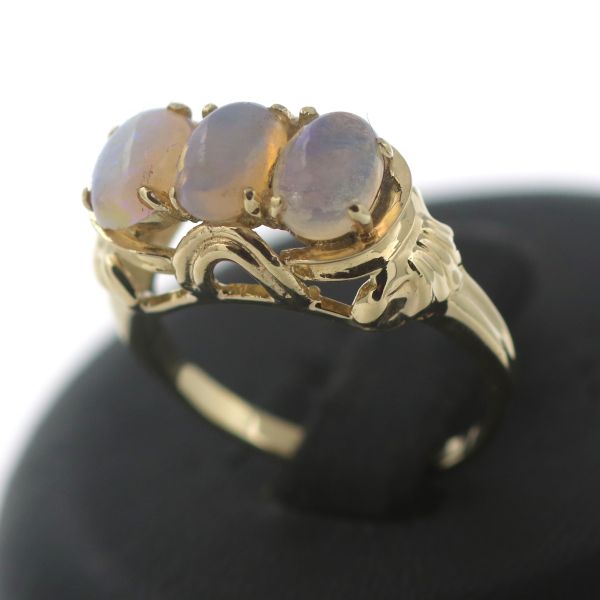 Antik Opal Gold Ring 585 14 Kt Gelbgold Edelstein Wert 520,-