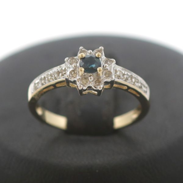 Saphir Diamant Ring 333 Gold 8 Kt Gelbgold Goldring Wert 390,-