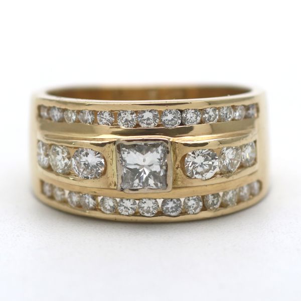 Diamant Brillant Ring 750 Gold 18 Kt 1,50 Ct Gelbgold Wert 4990,-