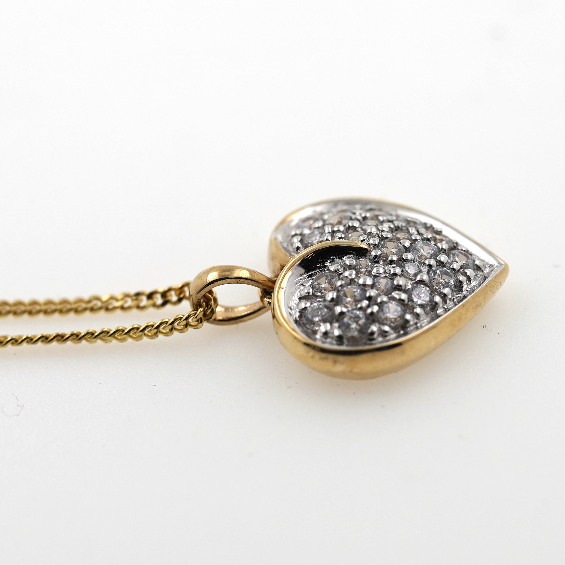 Goldankauf zeitloses Zirkonia und Anhänger Herz Shop Online Juwelier Design mit Romantische Kette - Kt - | Gelbgold Juweliero 8 333 & Gold Eleganz