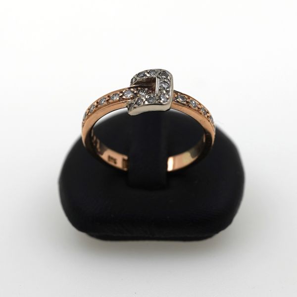 Ring Diamant 585 Gold Brillant 0,22 CT 14 Kt Bicolor Wert 680,-