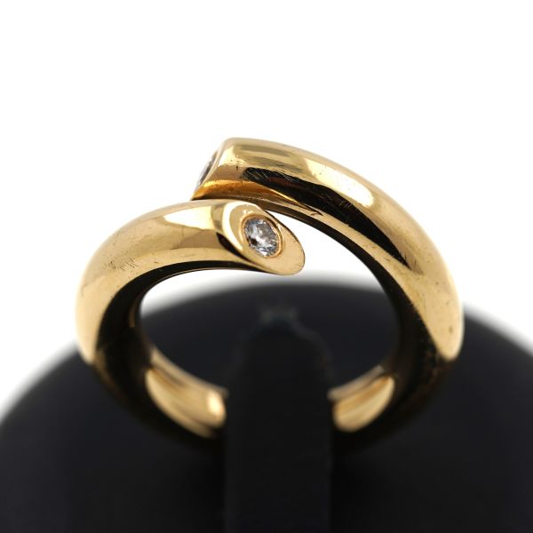 Ring Diamant 750 Gold 18 Kt Gelbgold Brillant 0,15 CT Wert 2450,-