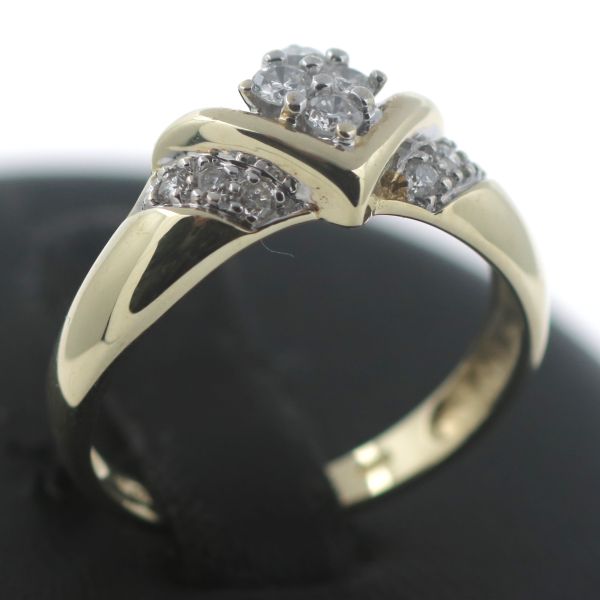 Diamant Brillant Ring 585 Gold 14 Karat Gelbgold 0,33 CT Wert 1030,-