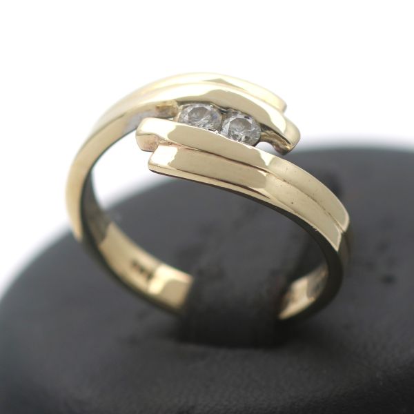 Brillant Gold Ring 585 14 Kt Gelbgold 0,21 Ct Diamant Goldring Damen Wert 1000,-