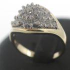 Diamant Ring 585 Gold 14 Kt Brillant Gelb- Weißgold Bicolor Wert 2200,-