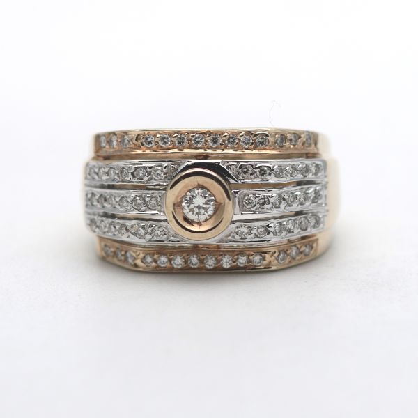 Ring 585 Gold Brillant Diamant 14 Kt Gelbgold 0,75 Ct Wert 2650,-