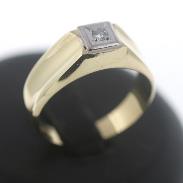 Solitär Brillant Ring 585 Gold 14 Kt Bicolor Diamant Wert 900,-