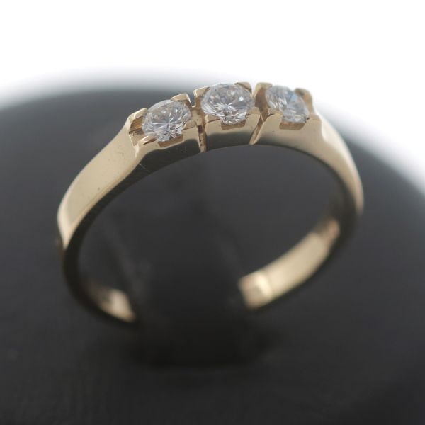 Diamant Ring 750 Gold 18 Kt Gelbgold 0,36 Ct Brillant Wert 1199,-