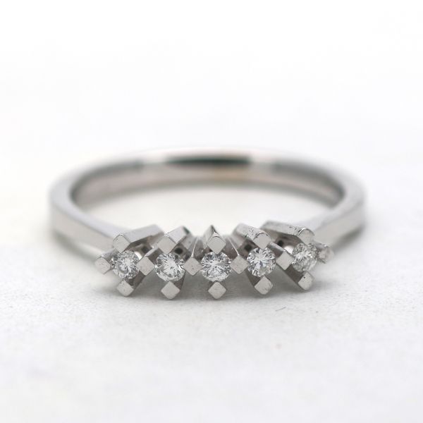 Diamant Ring 585 Gold 14 Karat Weißgold 0,15 CT Brillant Damen Wert 690,-