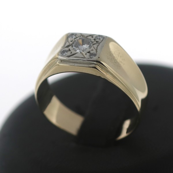 Diamant Ring Brillant 585 14 Kt Gelbgold 0,27 CT Wert 1390,-
