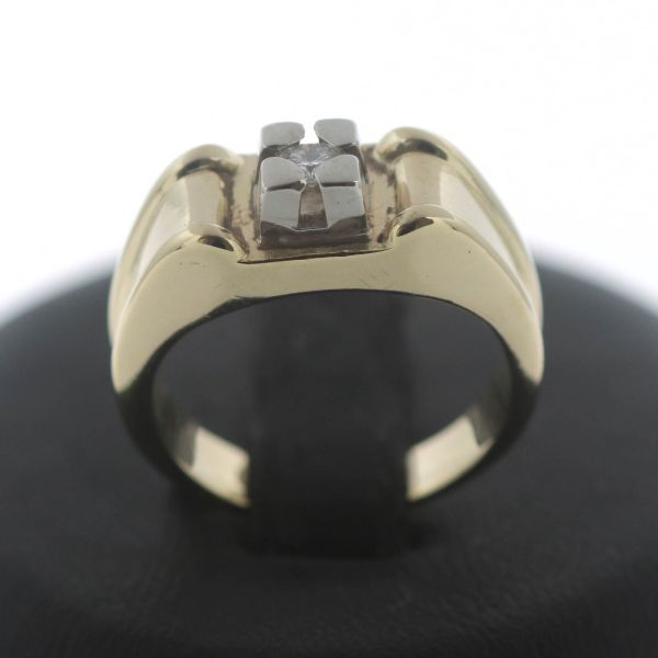 Solitär Brillant Gold Ring 585 14 Kt 0,10 Ct Diamant Weißgold Gelbgold Wert 1000,-