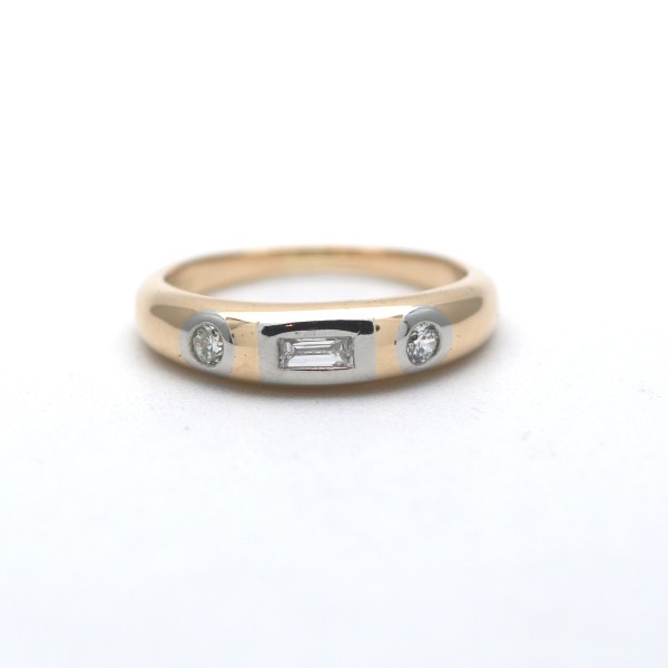 Brillant Ring Platin 950 Diamant Gelbgold 750 Gold 18 Kt Wert 1300,-