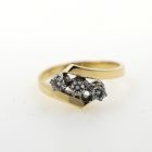 Ring 585 Gold 14 Kt Bicolor Diamant Brillant 0,27 Ct Wert 930,-
