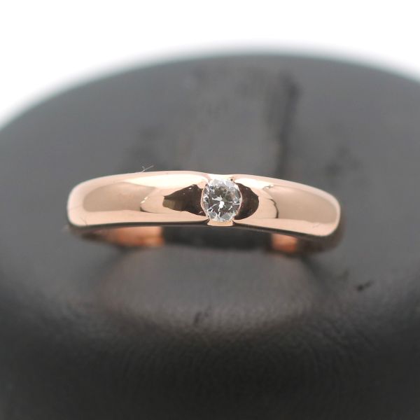Solitär Brillant Gold Ring 585 14 Kt Gelbgold 0,10 Ct Diamant Damen Wert 600,-