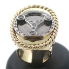 Gold Ring Brillant 1,60 Ct 585 14 Kt Bicolor Mercedes Stern Wert 13.200,-