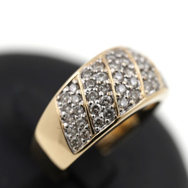 1,00 Carat Brillant Ring 585 Gold 14 Kt Gelbgold Wert 2300,-