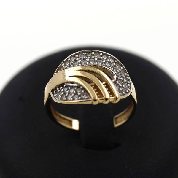 Gold Ring 585 14 Kt Gelbgold Farbstein Gr. 56 Wert 470,-