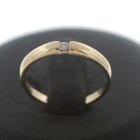Brillant Spann Ring 375 Gold Diamant 9 Kt Gelbgold 0,05 Ct Wert 180,-
