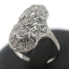 Art Deco Diamant Platin Ring 950er ca. 1,64 Ct Wert 2800,-