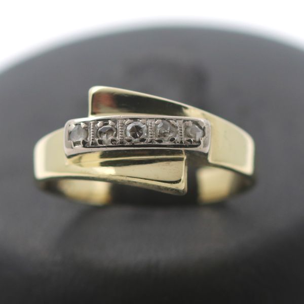 Ring 585 Gold 14 Karat Gelbgold Diamant Diamantrosen Damen wert 490,-